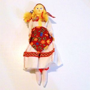 Vintage Croatian Souvenir Doll in Traditional Dress